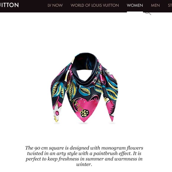 Louis Vuitton Scarf Arty Monogram Gray Pink Silk Wrap - Picture 9 of 16